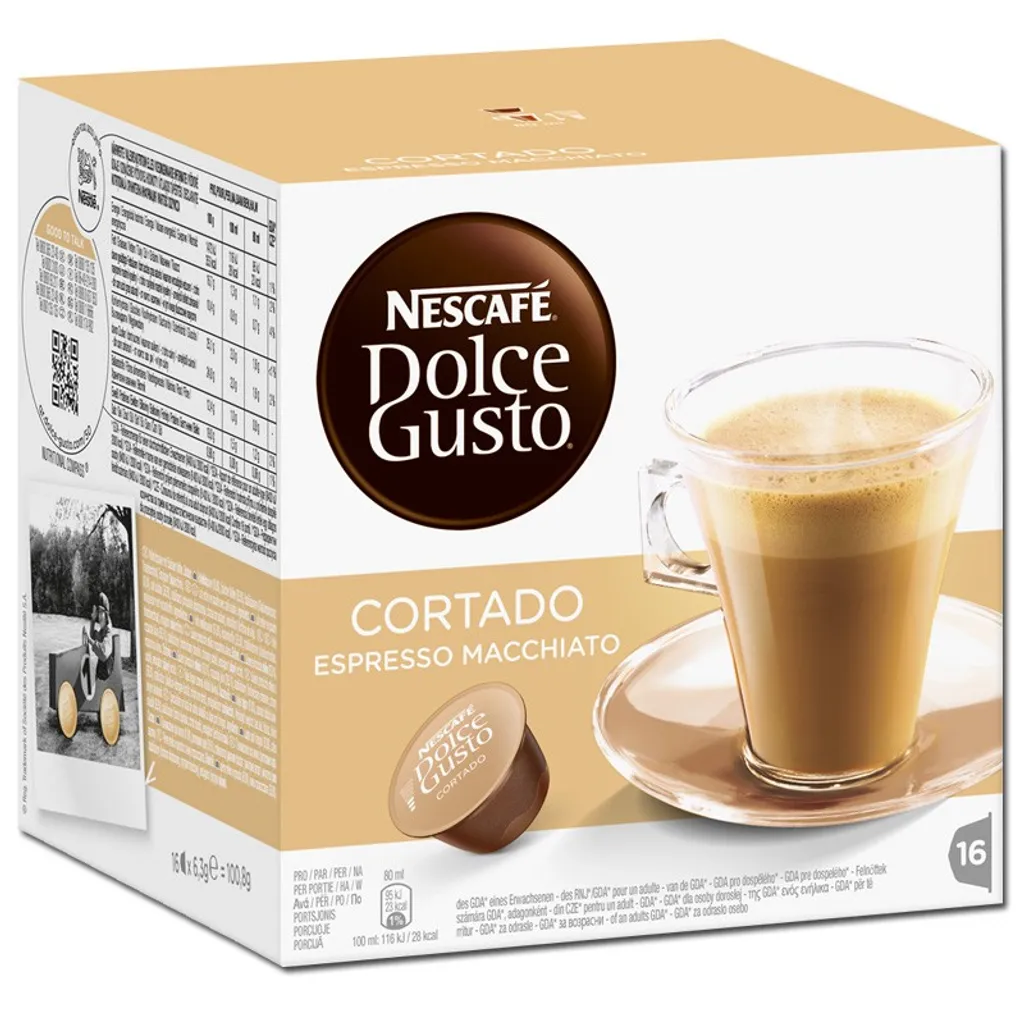 Nescafé® Nescafé Dolce Gusto Cortado Espresso Macchiato | 16 Portionen 1 Nescafé® Nescafé Dolce Gusto Cortado Espresso Macchiato | 16 Portionen