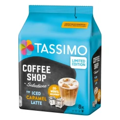 TASSIMO Kapseln Typ Iced Caramel Latte Coffee Shop Selections Discs 8 Getränke -Essen Verkäufe 425aaa7a16ae0b8be0bde480f8b54b78
