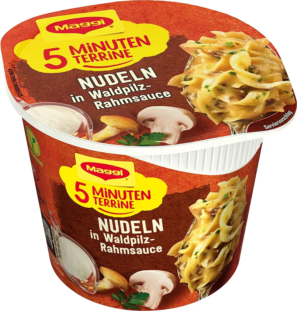 8 X Maggi - 5 Minuten Terrine - Nudeln In Waldpilz Rahmsauce (8 X 56g) 2 8 X Maggi - 5 Minuten Terrine - Nudeln In Waldpilz Rahmsauce (8 X 56g) – Bild 2