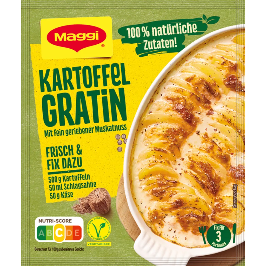 Maggi Fix Für Kartoffel Gratin Mit Fein Geriebener Muskatnuss 43g 1 Maggi Fix Für Kartoffel Gratin Mit Fein Geriebener Muskatnuss 43g