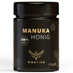Manuka Honig 250 MGO + 250g Im Glas (lichtundurchlässig, Kein Plastik) Original Aus Neuseeland Maorika
