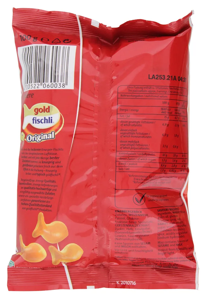 Funny-frisch Goldfischli Original 100g 2 Funny-frisch Goldfischli Original 100g – Bild 2