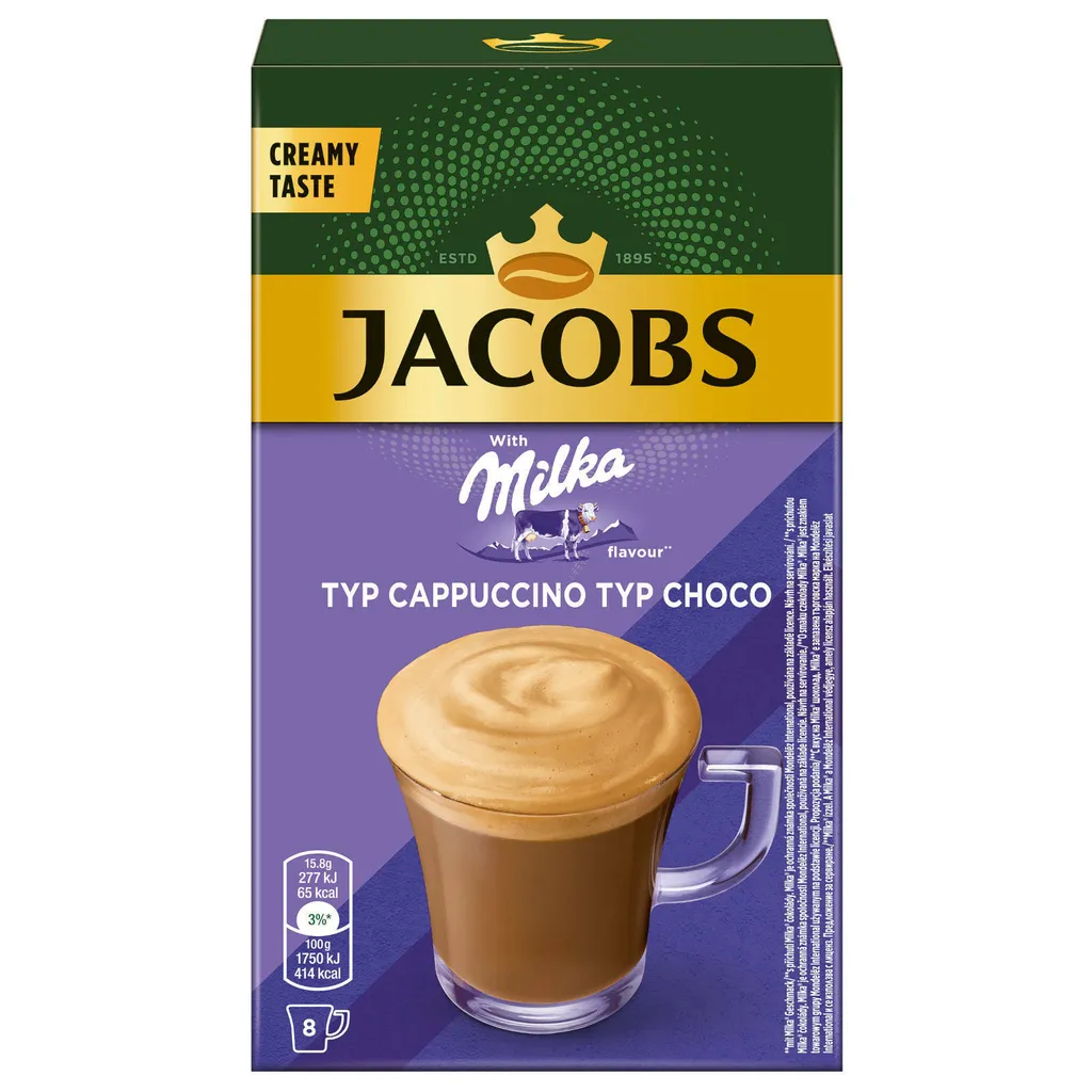JACOBS Löskaffee Typ Cappuccino Milka* Geschmack 10 X 8 Sticks - 80 Getränke 2 JACOBS Löskaffee Typ Cappuccino Milka* Geschmack 10 X 8 Sticks - 80 Getränke – Bild 2