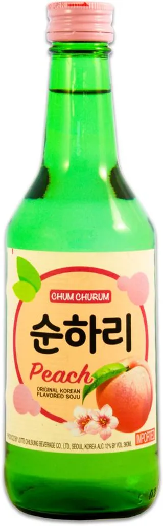 LOTTE Chum Churum Soju Peach Flavor 360ml | Soju Mit Pfirsichgeschmack Alk. 12% Vol. 1 LOTTE Chum Churum Soju Peach Flavor 360ml | Soju Mit Pfirsichgeschmack Alk. 12% Vol.