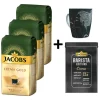 JACOBS Kaffeebohnen Expertenröstung Crema Gold 3 Kg Geröstete Bohnen+ 1 Jacobs Barista Becher+ 1 Dose