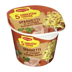 Maggi 5 Minuten Terrine Spaghetti In Cremiger Schinken Sauce 64g