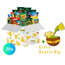 Elvan Gida Kennenlernbox Mit 20 Beliebten Chips Box | Für Filmabende Besondere Anlässe + Dip
