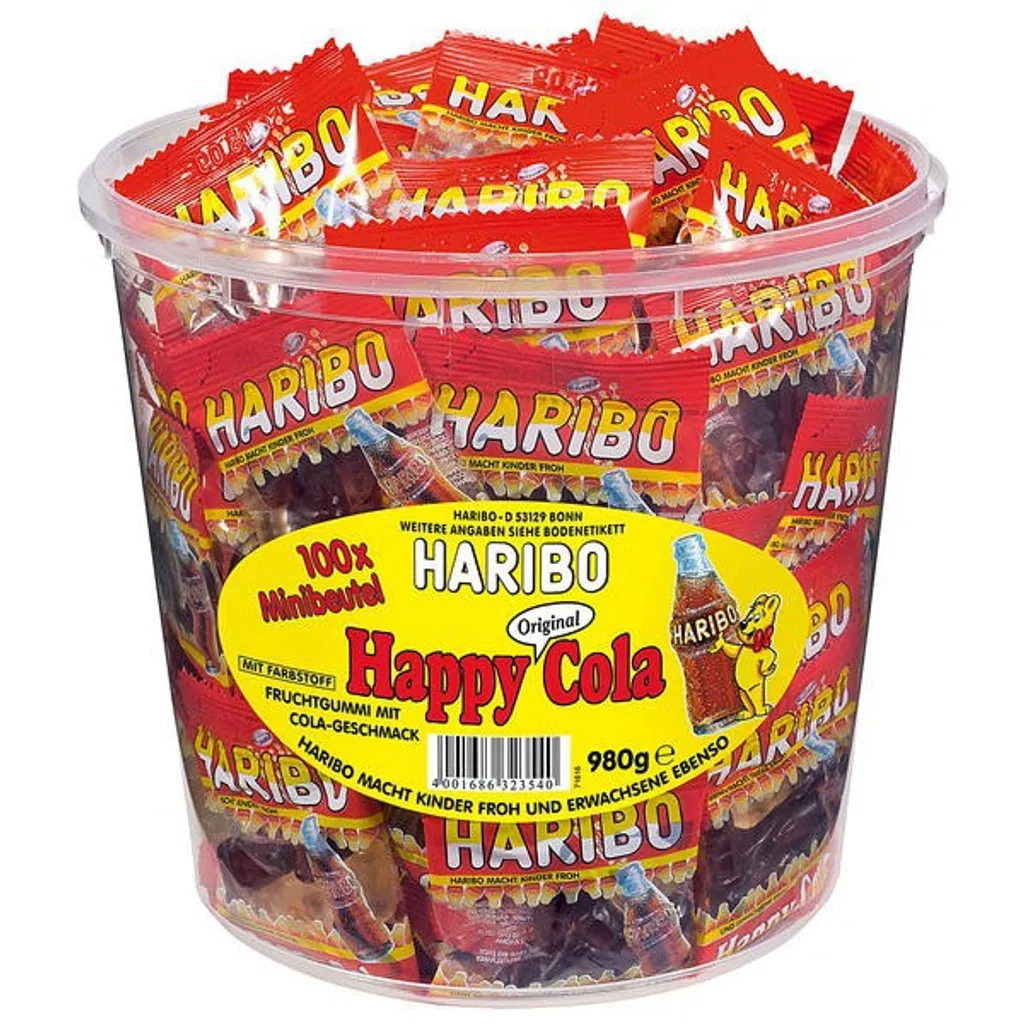 Haribo Happy Cola Ohne Künstliche Farbstoffe 100 Minibeutel á 10g = 1000g 4 Haribo Happy Cola Ohne Künstliche Farbstoffe 100 Minibeutel á 10g = 1000g – Bild 4