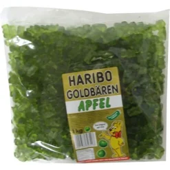 Haribo Goldbären Apfel (1kg Beutel Gummibärchen Grün) Sortenrein -Essen Verkäufe 53710fd723c41e6a10fd2ce16544480a