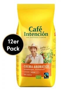 Cafe-Intencion Kaffee-Sparpaket CREMA AROMATICO Von Café Intención, 12x1000g Bohnen