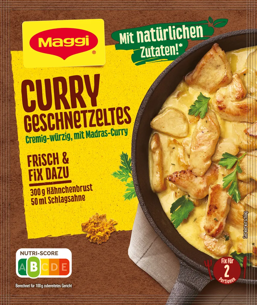 Maggi Fix&frisch Curry Geschnetzeltes 1 Maggi Fix&frisch Curry Geschnetzeltes