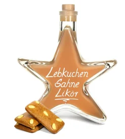 Geniess-Bar! Lebkuchen Sahnecreme Likör 0,2 L Sternflasche Weihnachtsflasche Präsent