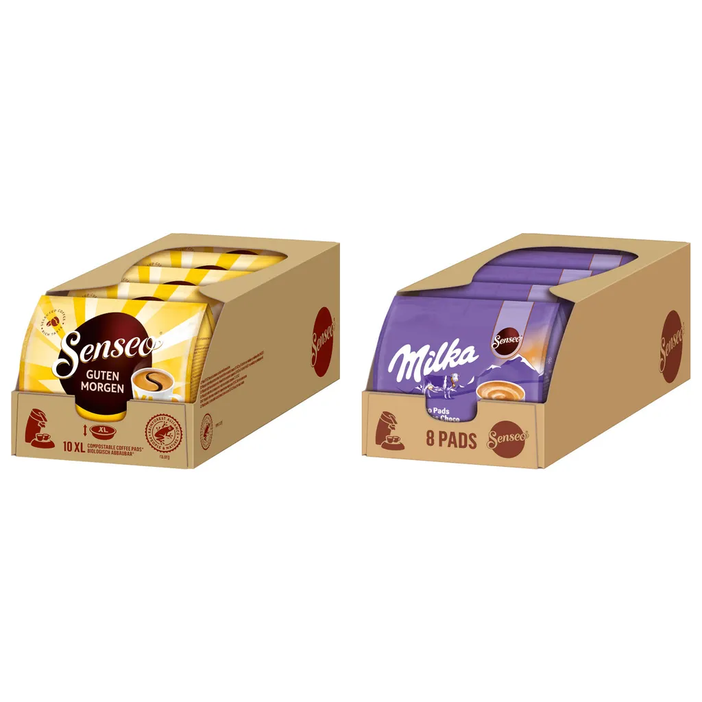 SENSEO Pads Guten Morgen XL Kaffee & Milka Schoko - 90 Getränke UTZ- 1 SENSEO Pads Guten Morgen XL Kaffee & Milka Schoko - 90 Getränke UTZ-