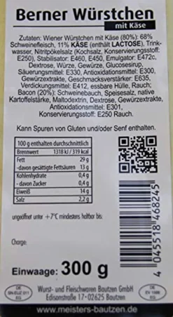 Meisters Wurst- Und Fleischwaren Bautzen BBQ Käsegriller Mit Spinat | Gourmet Bratwurst Mit Käse Emmentaler | Bautzner Wurst Zum Grillen Und Braten | 300g 7 Meisters Wurst- Und Fleischwaren Bautzen BBQ Käsegriller Mit Spinat | Gourmet Bratwurst Mit Käse Emmentaler | Bautzner Wurst Zum Grillen Und Braten | 300g -Essen Verkäufe 568a2f16bcc374031c63795741eb338f