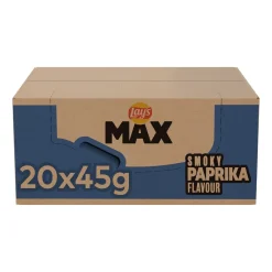 PEPSICO Lay's Max Gerippte Chips Rauchiger Paprika Box 20 X 45 Gramm -Essen Verkäufe 57005eb6c1dba5dec7a4ab20a4870c64