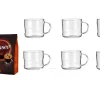 James Premium® Kaffeepads Caramel, Karamellaroma, Kaffeepad Für Pad Maschinen, Aromatischer Kaffee, 32 Pads + 6 Gläser 200ml