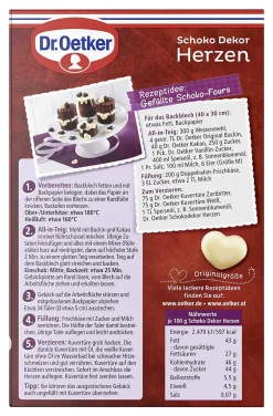 Dr. Oetker - Schoko Dekor Herzen 47g -Essen Verkäufe 5d3a4335fa269ecc1334f3e2cb3bdac7