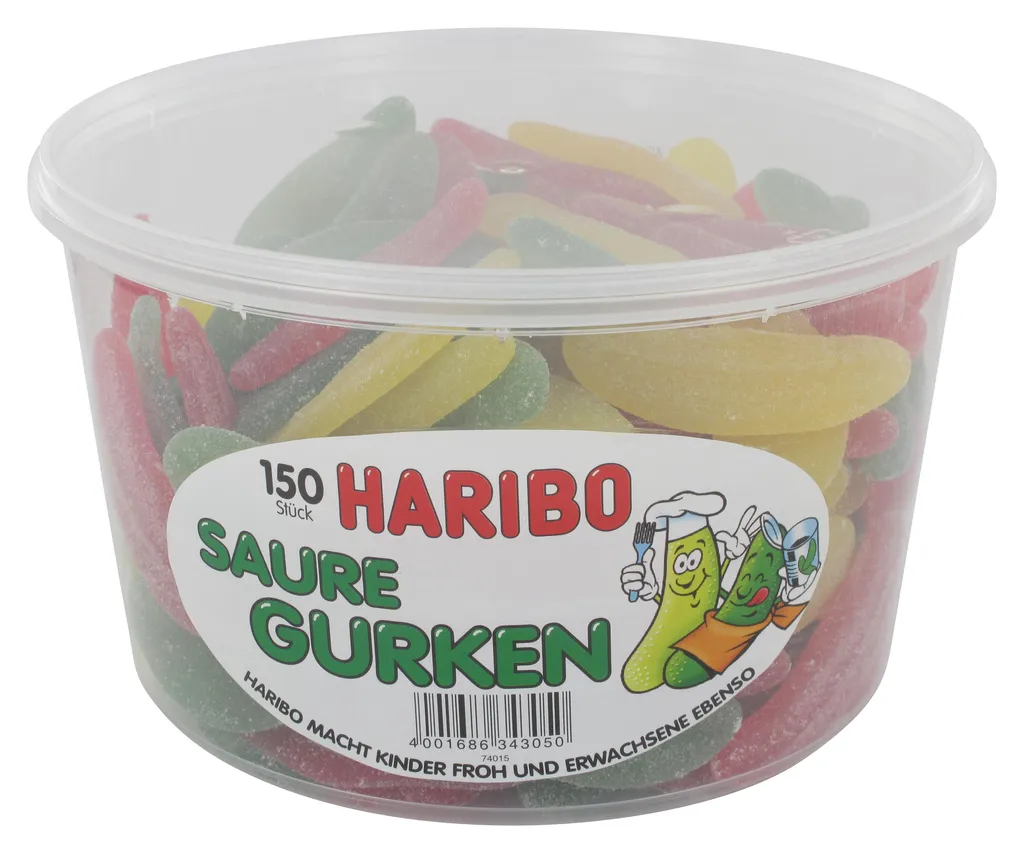 Haribo Saure Gurken Fruchtgummi Weingummi Veggie 150 Stück 1350g 16 Haribo Saure Gurken Fruchtgummi Weingummi Veggie 150 Stück 1350g – Bild 16