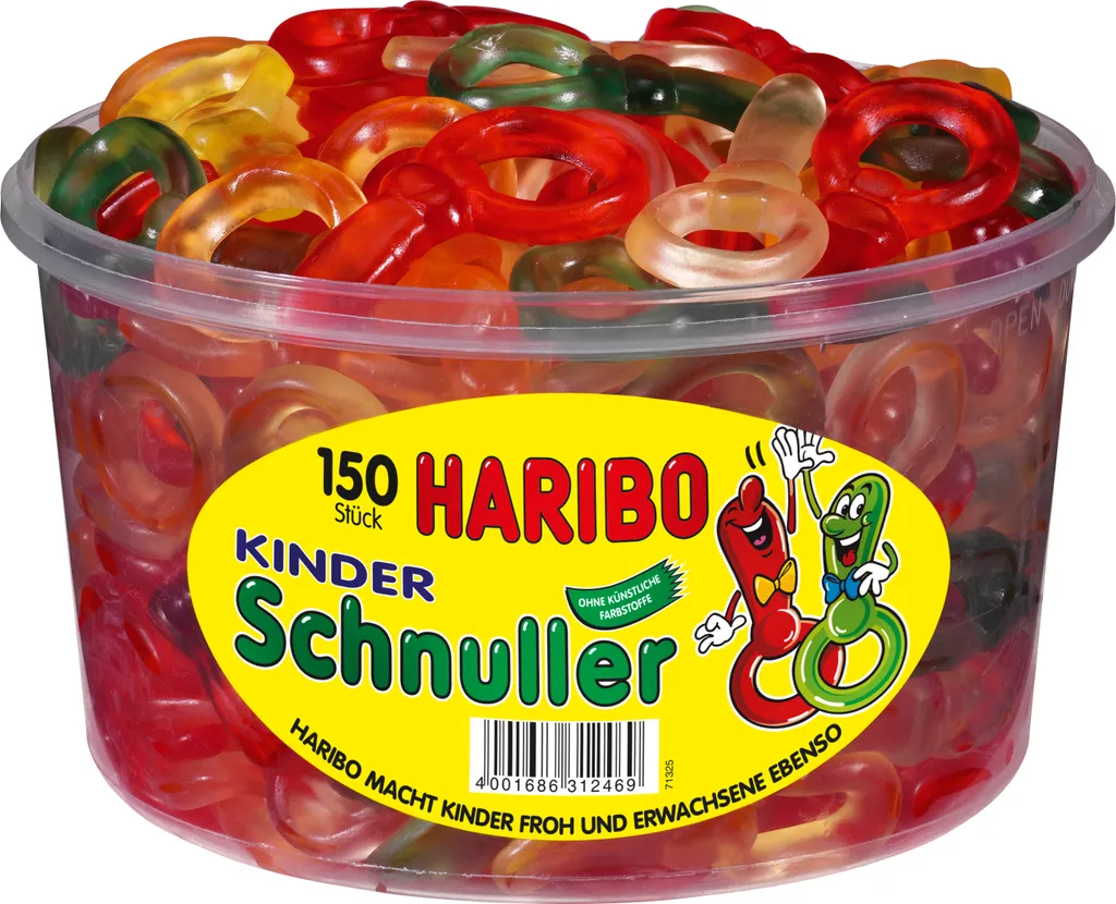 Haribo Kinder Schnuller Mit Fruchtgeschmack 5fach Sortiert 1200g 1 Haribo Kinder Schnuller Mit Fruchtgeschmack 5fach Sortiert 1200g