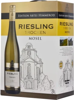 Bag-in-Box - 2018 Qualitätswein Mosel Riesling Trocken - Weißwein - Edition Abtei Himmerod 3 L., Auswahl:1 Box -Essen Verkäufe 5dc6a7432bacffb873dcf6b2f169d900