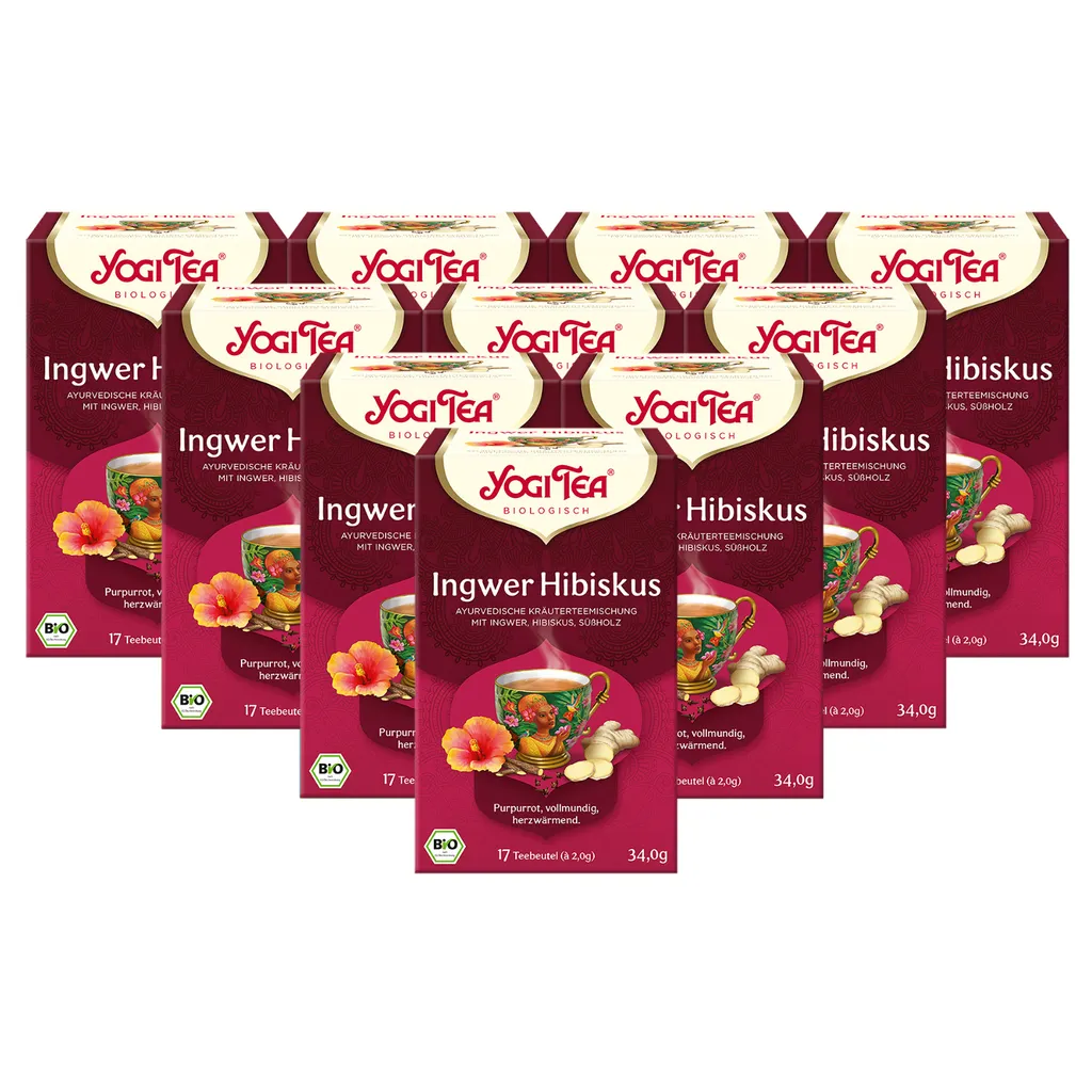 10 X BIO YOGI TEA Ingwer Hibiskus | 10 X 34g 1 10 X BIO YOGI TEA Ingwer Hibiskus | 10 X 34g