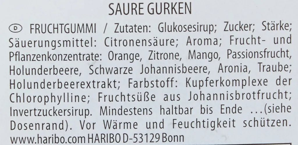 Haribo Saure Gurken Fruchtgummi Weingummi Veggie 150 Stück 1350g 8 Haribo Saure Gurken Fruchtgummi Weingummi Veggie 150 Stück 1350g – Bild 8