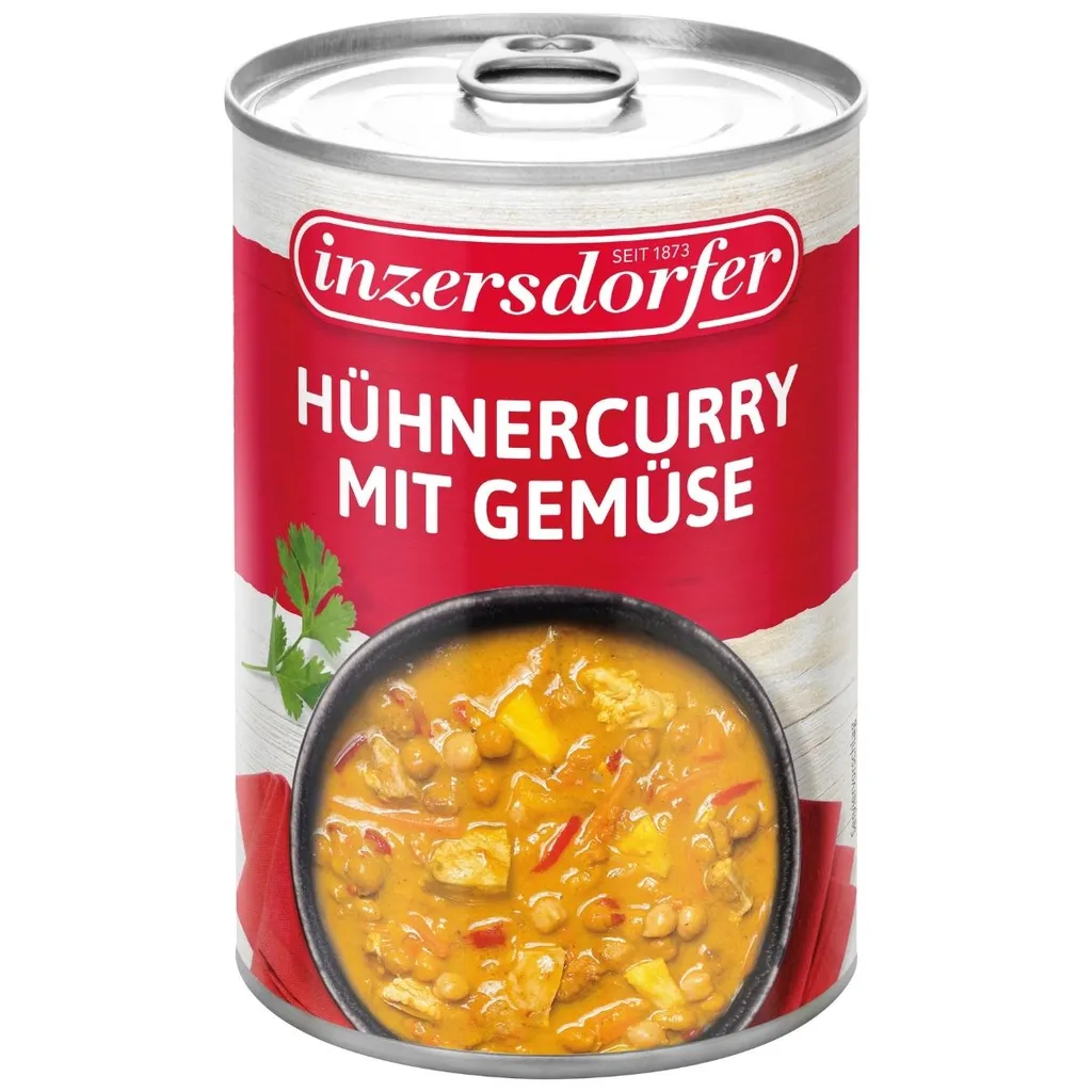 Hühnercurry Mit Gemüse, 400 G, Inzersdorfer 1 Hühnercurry Mit Gemüse, 400 G, Inzersdorfer
