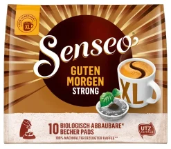 Jacobs Senseo, Kaffeepads, Guten Morgen Strong XL, 10 Er, 125 G
