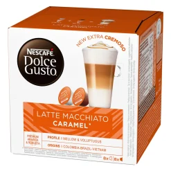 Nescafé® Nescafé Dolce Gusto Caramel Latte Macchiato, Karamell, Kapseln, Kaffeekapsel, Café, Coffee, Kaffee, 16 Kapseln (8 Portionen)