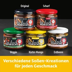 Maxxworld Iss Doch Wurscht Currywurst Snack Kürbis-Mango 6er 6x 250g Wurst Ist Rostbrat -Essen Verkäufe 6ba57d553dbc62f2b63f72913670f54d