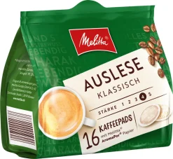 MELITTA Kaffeepads Auslese Klassisch 10x16 Pads Vollmundig Und Temperamentvoll -Essen Verkäufe 7187addffd44279cdbd29b270aba3b5a