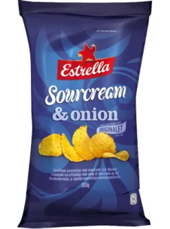 Estrella Sourcream & Onion Kartoffelchips, 275g