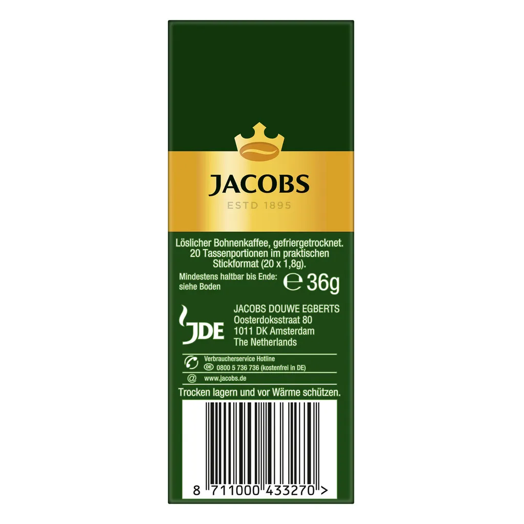 JACOBS Krönung Löslicher Kaffee 8 X 20 Getränke Sticks Instantkaffee 6 JACOBS Krönung Löslicher Kaffee 8 X 20 Getränke Sticks Instantkaffee – Bild 6