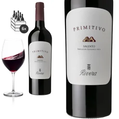 Rivera S.A. 6er Karton 2021 Primitivo Salento IGP Trocken Von Rivera Azienda Agricola - Rotwein