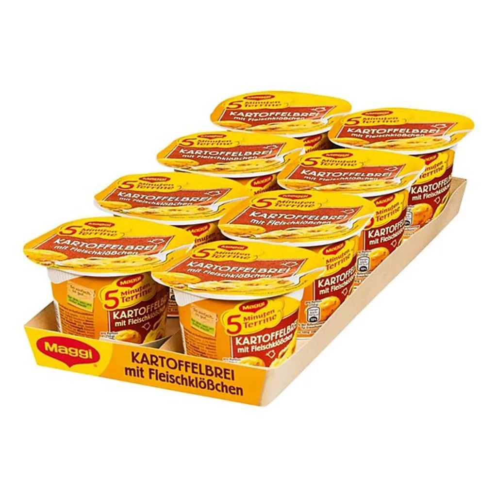 Maggi Kartoffelbrei Mit Fleischklößchen 5 Minuten Terrine 8 X 46 G 1 Maggi Kartoffelbrei Mit Fleischklößchen 5 Minuten Terrine 8 X 46 G