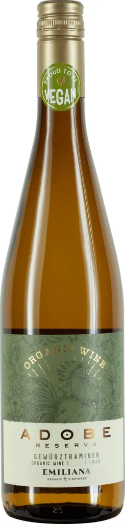 Emiliana Adobe Reserva, Gewürztraminer Valle Del Rapel, Biowein, Vegan 1 Emiliana Adobe Reserva, Gewürztraminer Valle Del Rapel, Biowein, Vegan