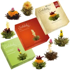 Creano 3er-Set ErblühTee 6er Sets, Grüntee, Weißtee Und Teemix