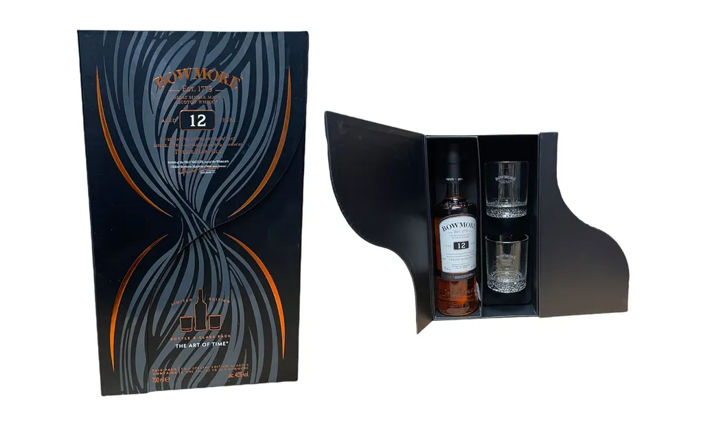 BOWMORE® Whisky "LIMITED EDITION" BOTTLE & GLASS PACK 12 JAHRE Alc 40% Vol 0,7L 3 BOWMORE® Whisky "LIMITED EDITION" BOTTLE & GLASS PACK 12 JAHRE Alc 40% Vol 0,7L – Bild 3