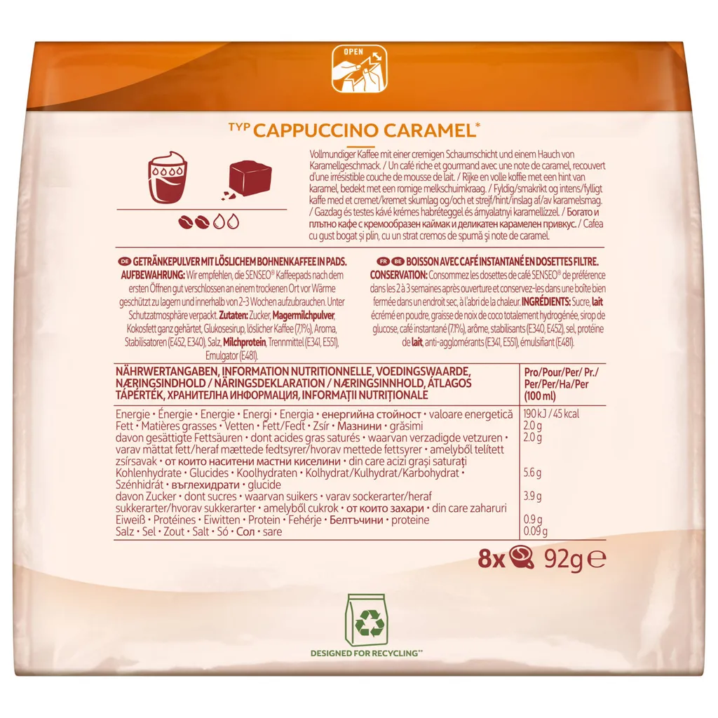 Jacobs SENSEO Typ Cappuccino Caramel Pads 10er Pack 10 X 8 Getränke 5 Jacobs SENSEO Typ Cappuccino Caramel Pads 10er Pack 10 X 8 Getränke – Bild 5