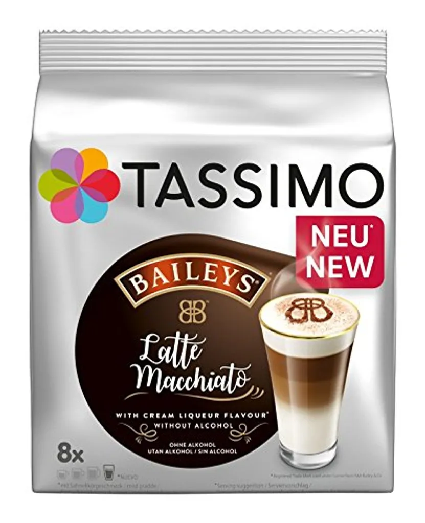 TASSIMO Latte Macchiato Baileys 5er Pack T Discs Kaffee Kapseln 5 X 8 Getränke 2 TASSIMO Latte Macchiato Baileys 5er Pack T Discs Kaffee Kapseln 5 X 8 Getränke – Bild 2