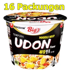 Nongshim Instant Nudeln Tempura Udon Big Bowl 16er Pack (16 X 111g)