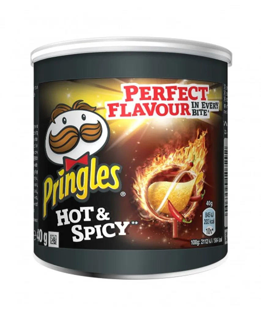 Kellogg Pringles Hot And Spicy Perfect Flavour Snack Würzig Und Scharf 40g 2 Kellogg Pringles Hot And Spicy Perfect Flavour Snack Würzig Und Scharf 40g – Bild 2