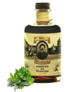 Geniess-Bar! Kräuterlikör Alter Dreck Sack Herren Likör Mit 42 Kräutern 1L Kräuterschnaps 32% Vol