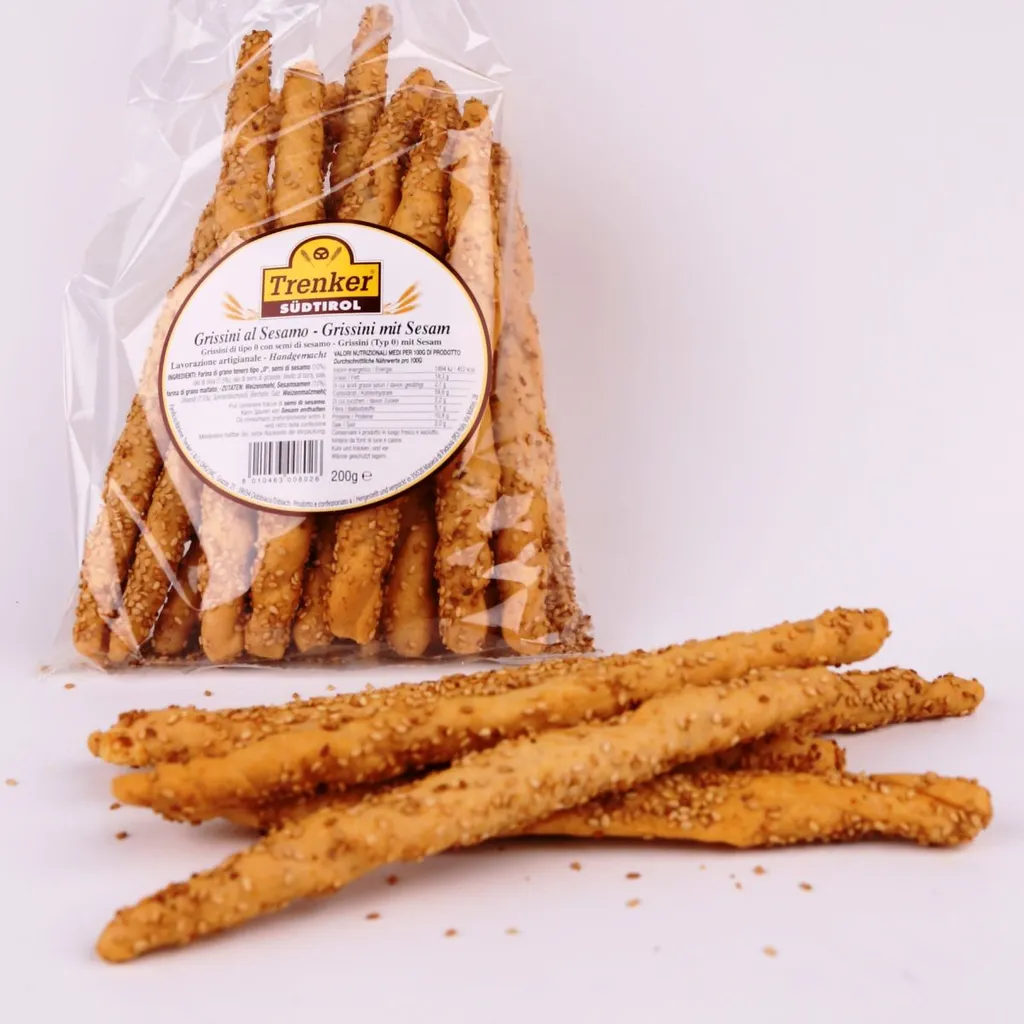 Bäckerei Trenker Grissini Mit Sesam, Handgemacht, 200 G, Trenker Südtirol 2 Bäckerei Trenker Grissini Mit Sesam, Handgemacht, 200 G, Trenker Südtirol – Bild 2