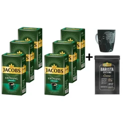 Dr-becher JACOBS Filterkaffee Krönung Balance 6 X 500 G Kaffee Gemahlen + 1 Becher+ 1 Dose
