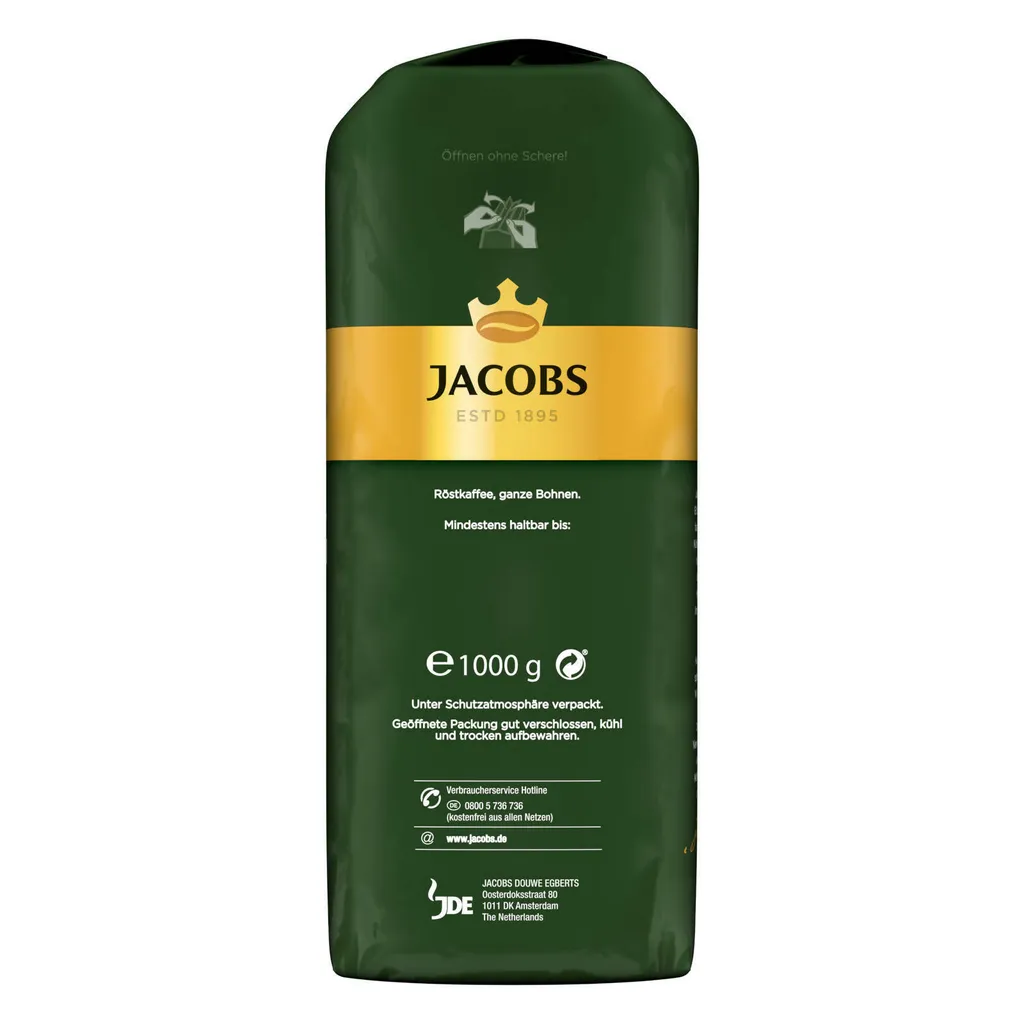 JACOBS Kaffeebohnen Krönung Crema Kräftig 3 Kg Geröstete Ganze Bohnen + 1 Jacobs Barista Becher + 1 Dose 7 JACOBS Kaffeebohnen Krönung Crema Kräftig 3 Kg Geröstete Ganze Bohnen + 1 Jacobs Barista Becher + 1 Dose – Bild 7