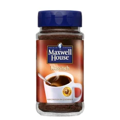 Jacobs Maxwell House Klassisch, Löslicher Kaffee, 200g-Glas