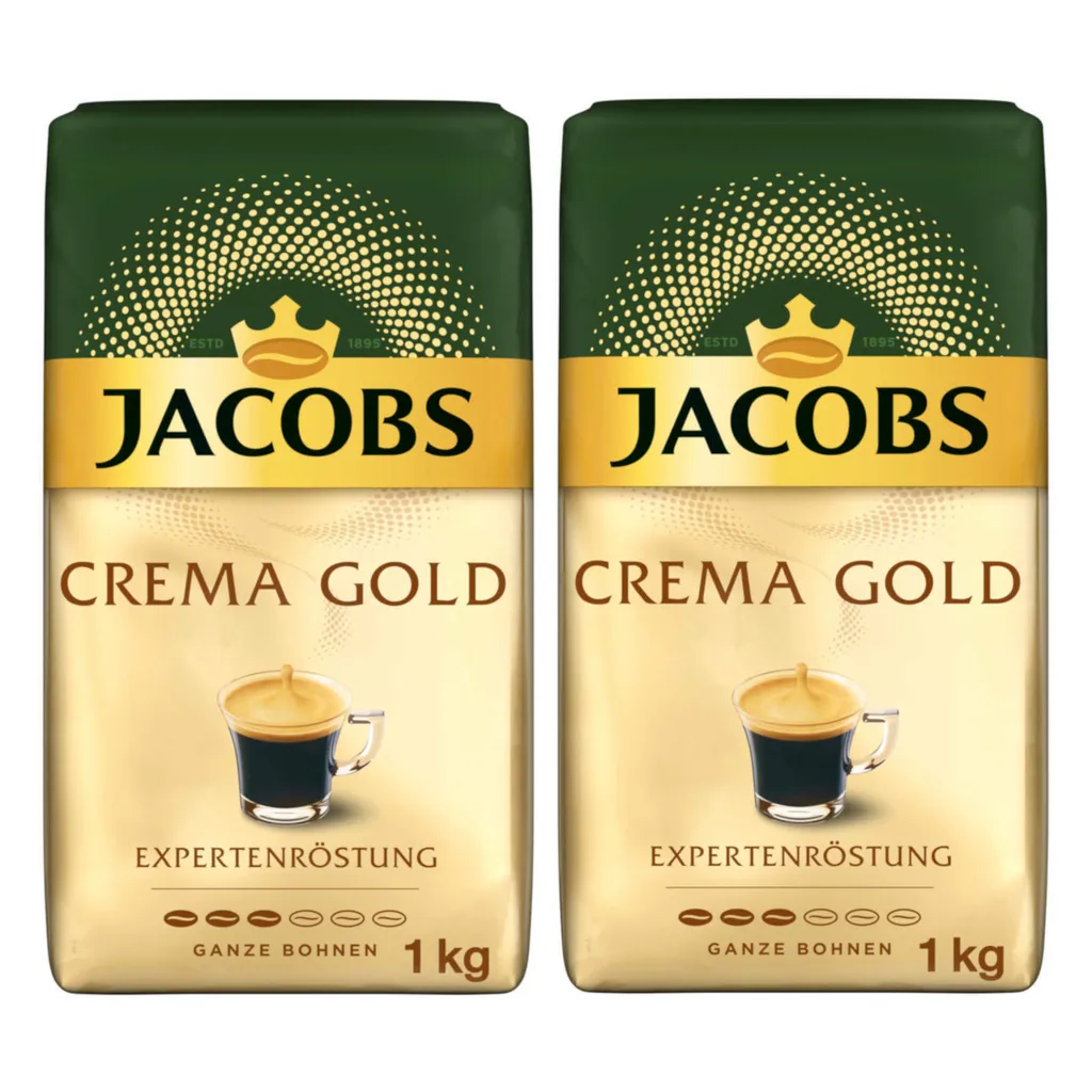 JACOBS Kaffeebohnen Expertenröstung Crema Gold 2 X 1 Kg Ganze Kaffee Bohnen Geröstet 1 JACOBS Kaffeebohnen Expertenröstung Crema Gold 2 X 1 Kg Ganze Kaffee Bohnen Geröstet