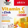 Doppelherz | Aktiv Vitamin C 500 Direkt + Zink Depot | 20 Portionen