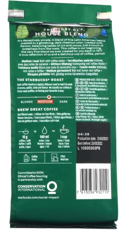 Amrest Coffee Deutschland Sp. Z O.o. & Co. KGCo.KG Starbucks House Blend Medium Roast Gemahlener Filterkaffee 200g -Essen Verkäufe 91a8d4ae40392ebfe8747b42f1279662